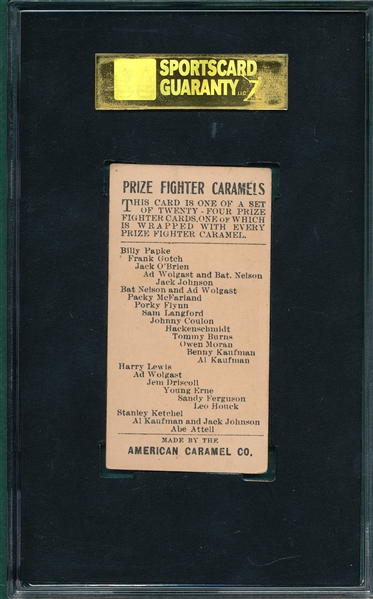 1910 E77 Stanley Ketchel American Caramel Co. SGC 40