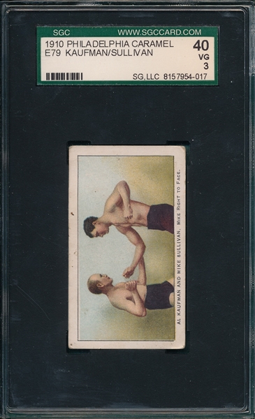 1910 E79 Kaufman/Sullivan, 27 Scrappers, Philadelphia Caramel Co. SGC 40