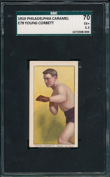 1910 E79 Young Corbett, 27 Scrappers, Philadelphia Caramel Co. SGC 70