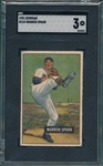 1951 Bowman #134 Warren Spahn SGC 3