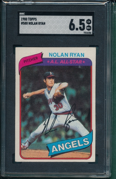 1980 Topps #580 Nolan Ryan SGC 6.5