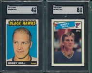 1965 Topps #59 Bobby Hull SGC 4& 1988 #66 Brett Hull SGC 8 *Rookie*, Lot of (2)