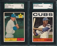 1961/64 Topps Billy Williams, Lot of (2) SGC, W/ Rookie