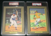 Perez-Steele Great Moment, Fingers & Snider, Lot of (2), Signed, PSA/DNA Authentic 