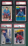 Lot of (4) Hockey Autographed Cards, PSA/DNA 