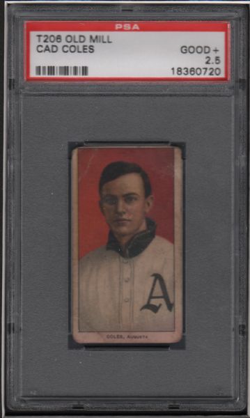 1909-11 T206 Old Mill Cad Coles PSA 2.5