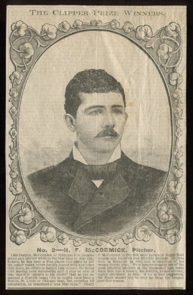 1879-80 NY Clipper Woodcut H.F. McCormick