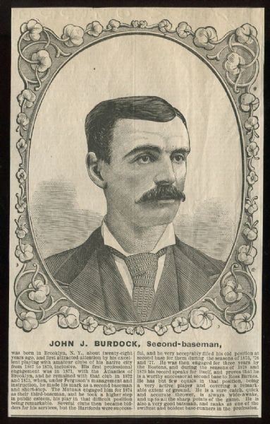 1879-80 NY Clipper Woodcut John J. Burdock