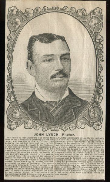 1879-80 NY Clipper Woodcut John Lynch