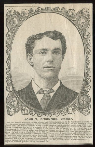 1879-80 NY Clipper Woodcut John T. O'Connor