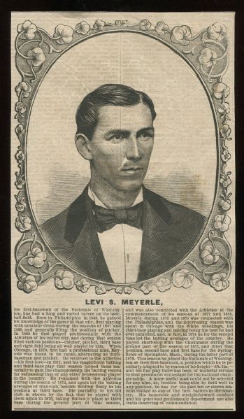 1879-80 NY Clipper Woodcut Levi S. Meyerle