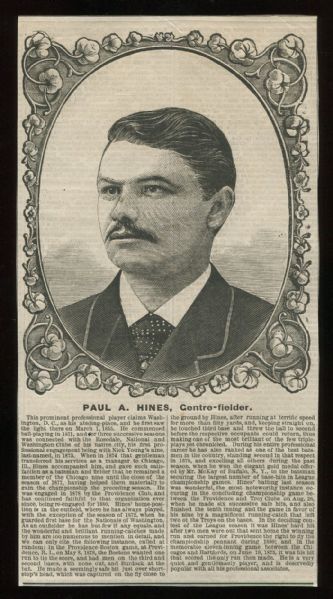 1879-80 NY Clipper Woodcut Paul A. Hines