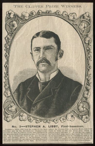 1879-80 NY Clipper Woodcut Stephen A. Libby