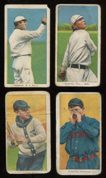 1909-11 T206 Lot of 4 Hall of Famers