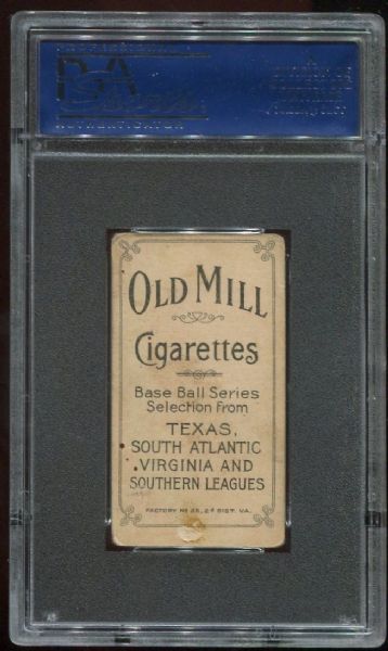 1909-11 T206 Old Mill Woodie Thornton PSA 2