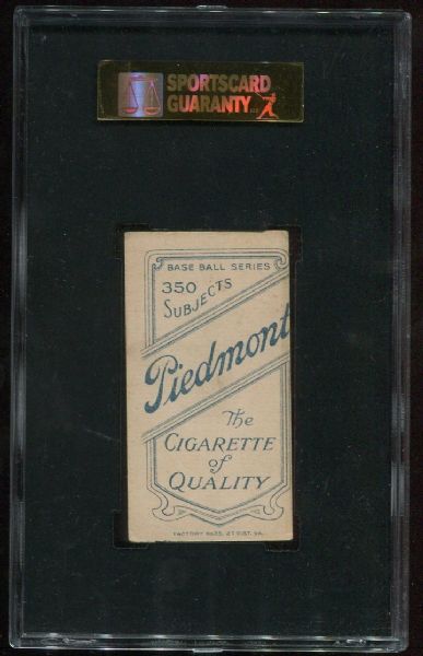 1909-11 T206 Piedmont Dick Rudolph SGC 50