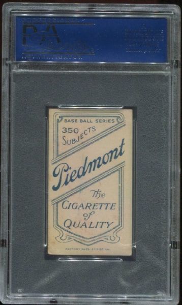 1909-11 T206 Piedmont Jake Pfeister Pfiester, Throwing PSA 5.5