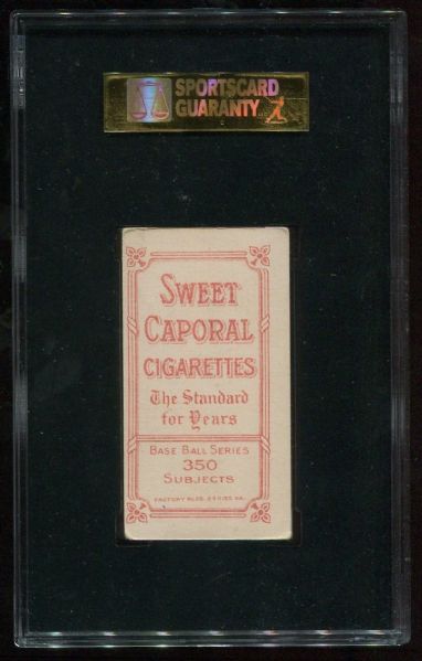 1909-11 T206 Sweet Caporal Roger Bresnahan Portrait SGC 40