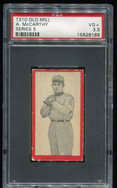 1910 T210 Old Mill A. McCarthy Series 5 PSA 3.5