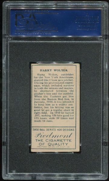 1911 T205 Gold Border Harry Wolter PSA 4
