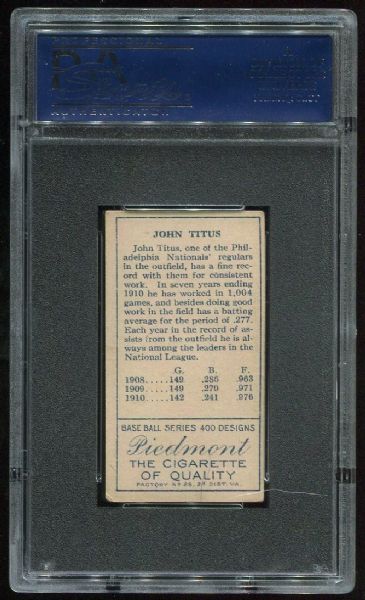 1911 T205 Gold Border John Titus PSA 5