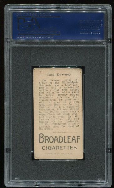 1912 T207 Broadleaf Tom Downey PSA 3