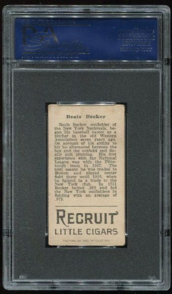 1912 T207 Recruit Beals Becker PSA 4