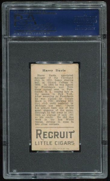 1912 T207 Recruit Harry Davis PSA 4