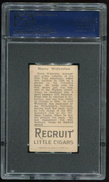 1912 T207 Recruit Harry Wolverton PSA 5.5