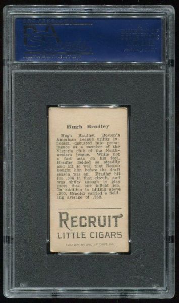 1912 T207 Recruit Hugh Bradley PSA 4.5