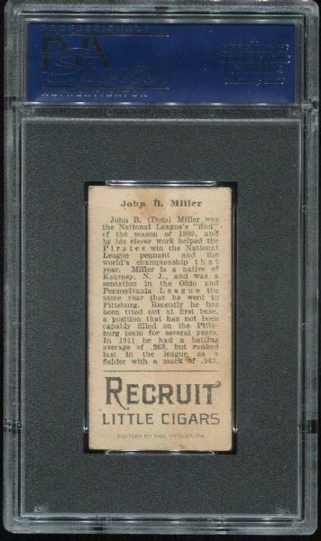 1912 T207 Recruit John B. Miller PSA 4