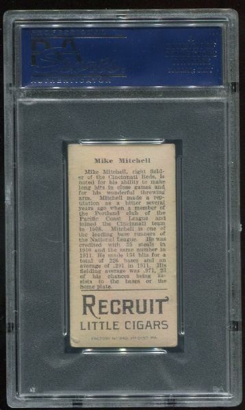 1912 T207 Recruit Mike Mitchell PSA 4