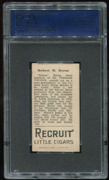 1912 T207 Recruit Robert M. Byrne PSA 5
