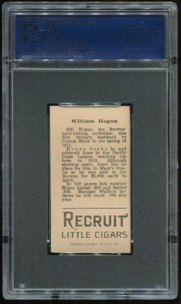 1912 T207 Recruit William Hogan PSA 5 MC