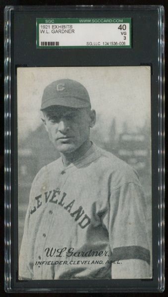 1921 Exhibits W.L. Gardner SGC 40 Cleveland Indians