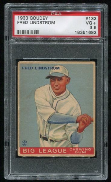 1933 Goudey #133 Fred Lindstrom PSA 3.5