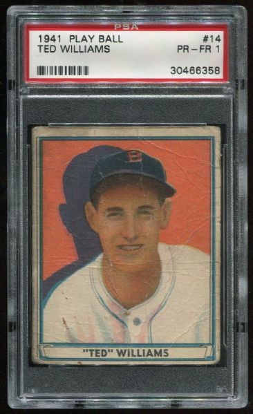 1941 Play Ball #14 Ted Williams PSA 1