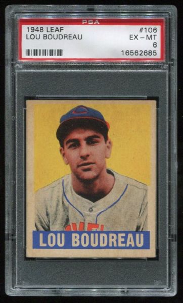 1948 Leaf 106 Lou Boudreau PSA 6