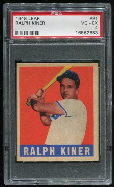 1948 Leaf 91 Ralph Kiner PSA 4