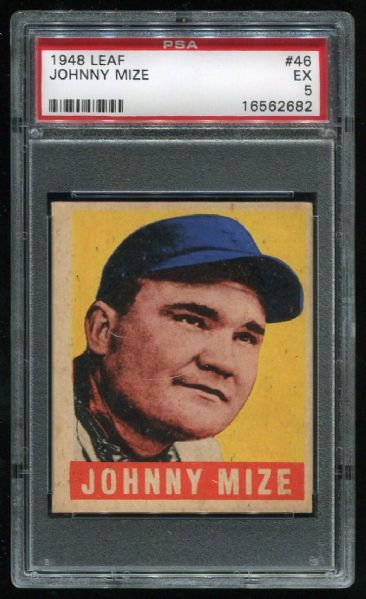 1948 Leaf 46 Johnny Mize PSA 5