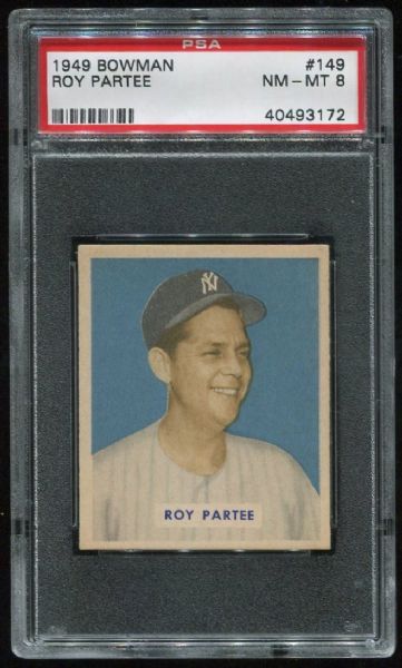 1949 Bowman 149 Roy Partee PSA 8