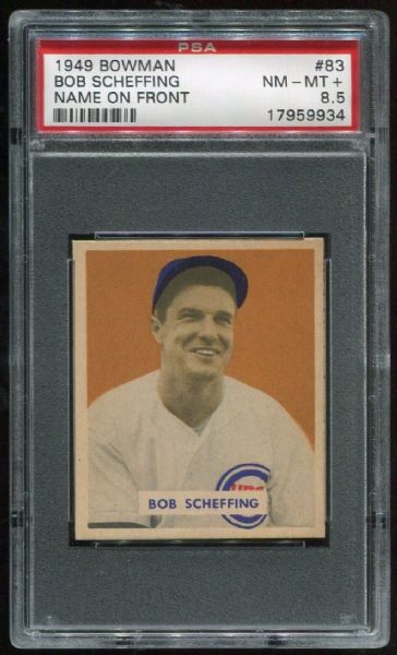 1949 Bowman 83 Bob Scheffing PSA 8.5