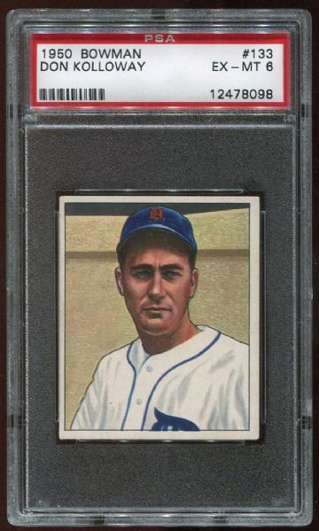 1950 Bowman #133 Don Kolloway PSA 6