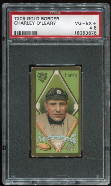 1911 T205 Gold Border Charley O'Leary PSA 4.5