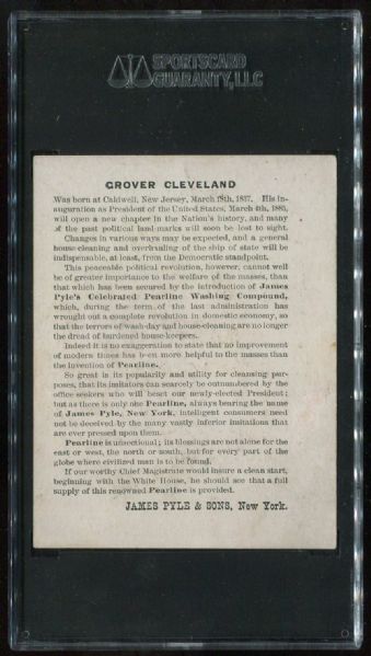1888 James Pyle & Sons Grover Cleveland Trade Card SGC 40