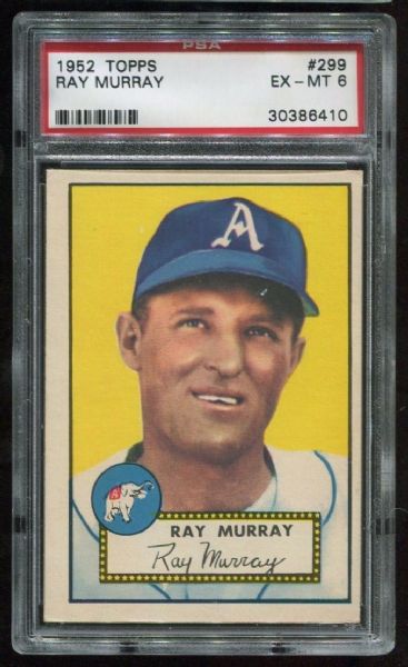 1952 Topps #299 Ray Murray PSA 6