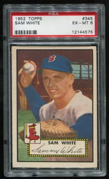 1952 Topps #345 Sam White PSA 6