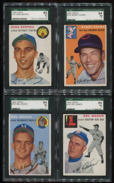 1954 Topps Lot of 14 Assorted SGC 84 & 86