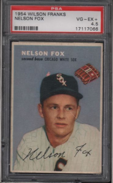 1954 Wilson Franks Nelson Fox PSA 4.5