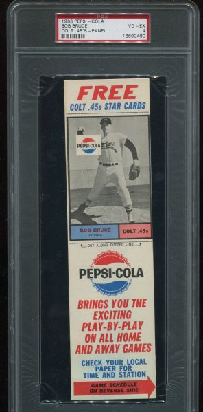 1963 Pepsi Cola Colt 45s Bob Bruce Panel PSA 4